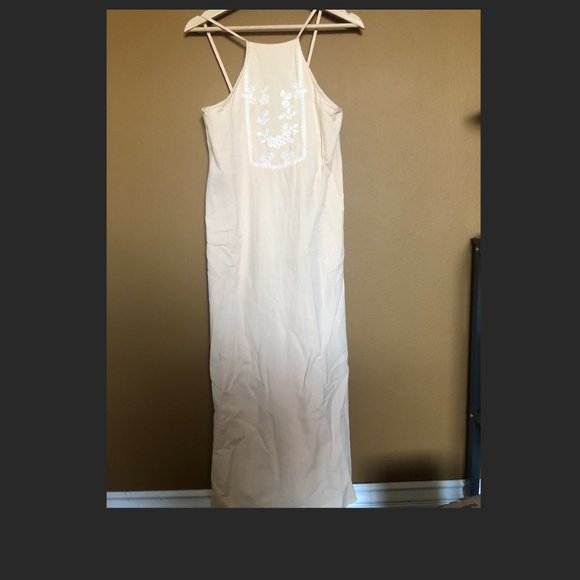 Zara Dresses Nwt Zara Embroidered Linen Blend Dress Poshmark